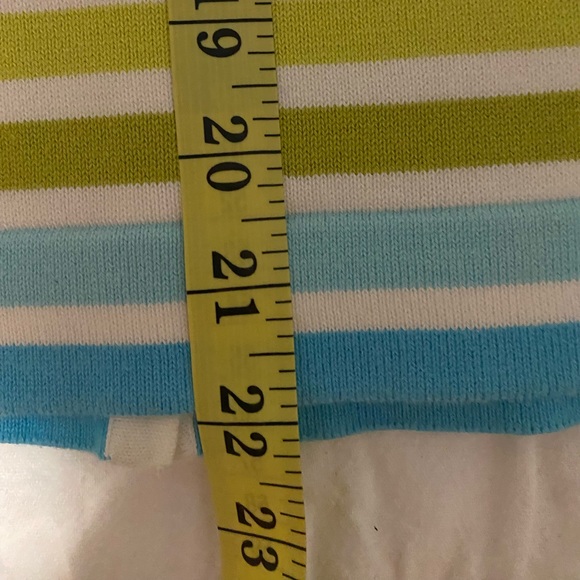 JONES NEW YORK SPORT Pink, Blue & Green striped Cardigan, Cotton blend, Medium - Picture 11 of 13